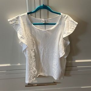 Dance and Marvel white fly away top Small. NWT